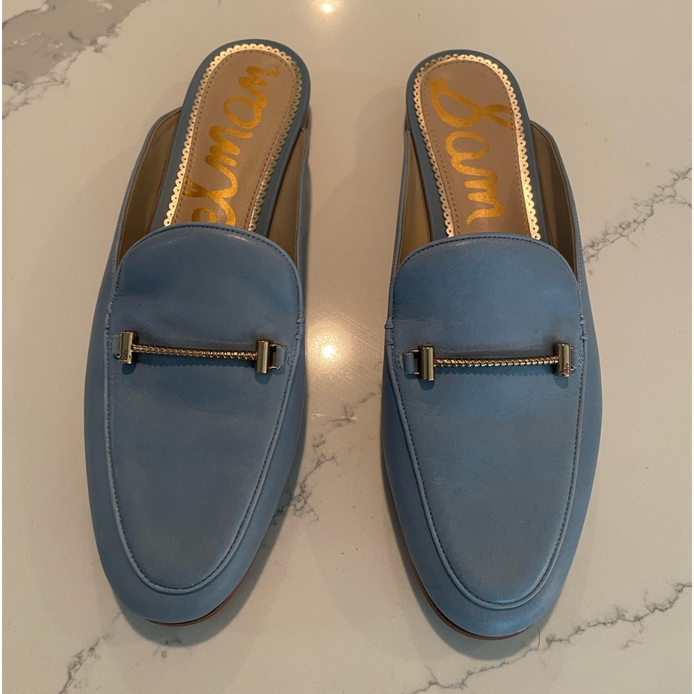 Sam Edelman Blue Linnie Slide Loafers